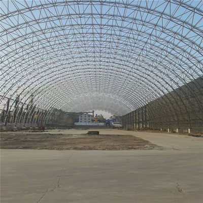 Windbelasting stalen structuur Truss bestaande uit C Z-vorm stalen kanaalgording en gegalvaniseerd H-vorm stalen balk hoofdframe voor dragende
