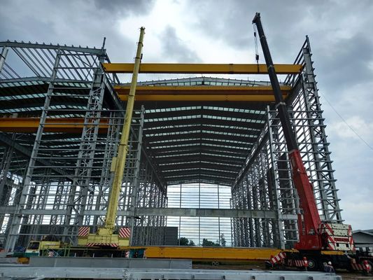 Carbon Steel Frame Commercieel Gebouw, Gebouw Structurele stalen balken en kolommen