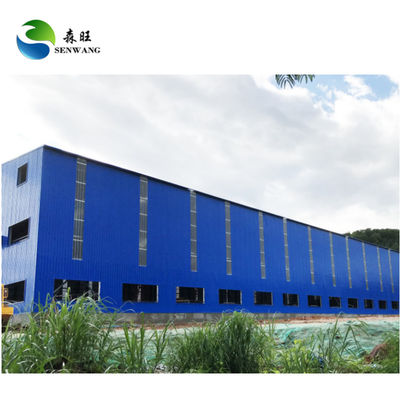 Winddicht magazijn Prefabricate gebouwen gegalvaniseerd stalen frame
