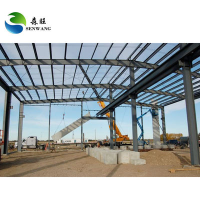 Voorgefabriceerde staalconstructie magazijn gegalvaniseerd / geschilderd staal boerderij gebouw