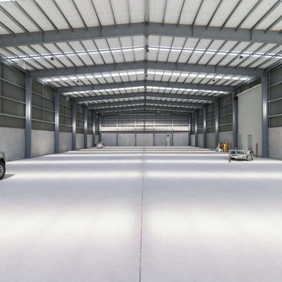 Aanpasbare staalconstructie magazijn met ruime en duurzame oplossingen voor industriële productielijnen en opslag van apparatuur