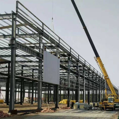 Commerciële staalconstructies Gegalvaniseerde staalframe Industrieel gebouw