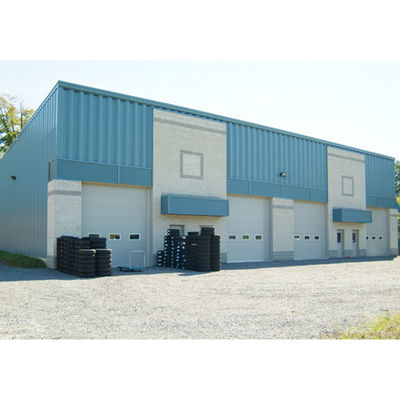 Metalen bekleding gegalvaniseerde staalconstructie vervaardigde industriële werkplaats gebouw