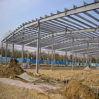 Voorgefabriceerde Twee Verdiepingen Metalen Garage Werkplaats Licht Portaalframe Gegalvaniseerd