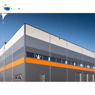 Aangepaste Economische Grote Ruimte Metalen Frame Magazijn Industriële Prefab Stalen Structuur Gebouw Met Aluminiumlegering Raam