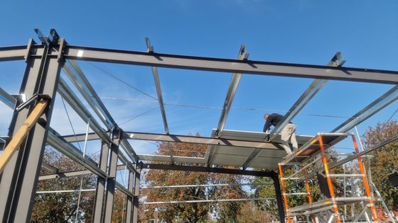 Werkplaats voor geprefabriceerde staalconstructies met licht staal Q355 Hoofdframe Korte bouwperiode en aardbevingsbestendige 8 graad