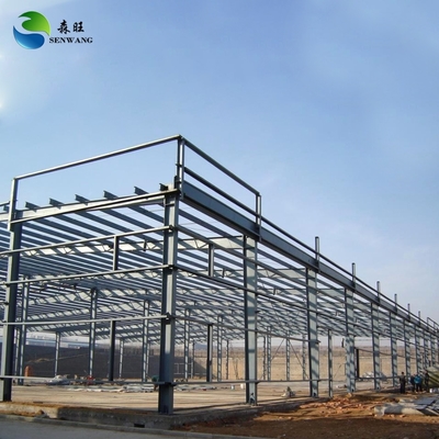 H-staal prefab magazijnwerkplaats brede overspanning portaalframe structuur