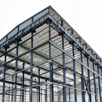 Staalconstructie-opslagruimte met Europese S235 en S355 warmgewalst staal en verfoppervlaktebehandeling