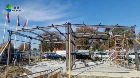 Hot-DIP Galvanized Steel Structure Warehouse with Single/Double/Multi Slop and Angle Steel Bracing for Durable Storage