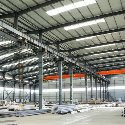 Q235 Q355 Staalconstructie Magazijn met 5 Ton 2 Stuks Kraancapaciteit en 30000 Ton Jaarlijkse Productievolume