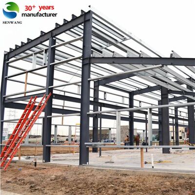 Q235 Carbon Structural Steel Structure Warehouse met aanpasbare afmetingen en 200 km/h windweerstand