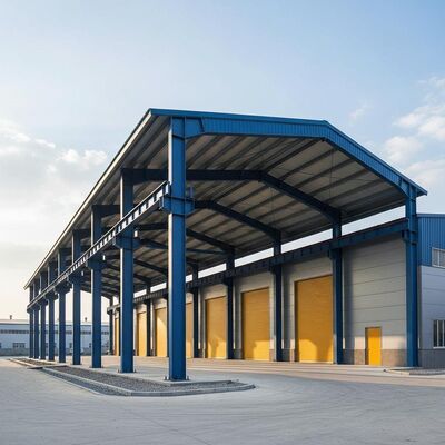 9 punten seismisch bestand staalconstructie magazijn met aangepast tekenplan en anti-corrosie verfcoating