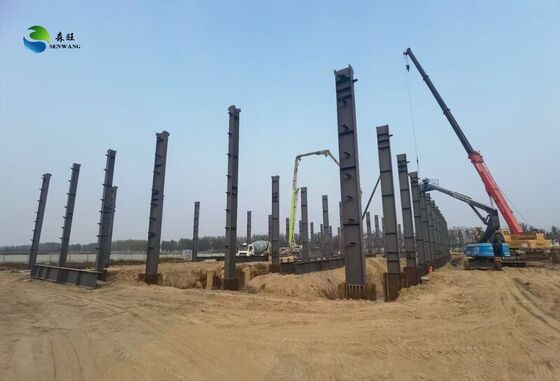 Windweerstand tot 300 km/uur Staalstructuur Warehouse met 50 jaar levensduur en aangepaste kleur opties