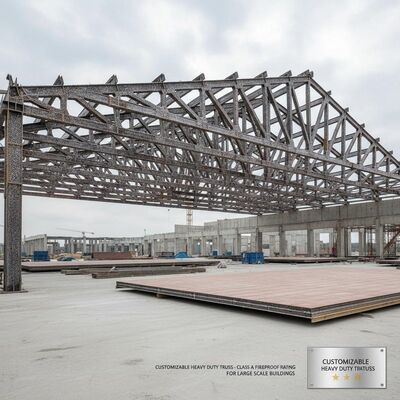 Glazenwol Wand en Dak Staalconstructie Magazijn met Optioneel Brandbeveiligingssysteem en 40 Jaar Verf, Ideaal voor Industriële Opslag
