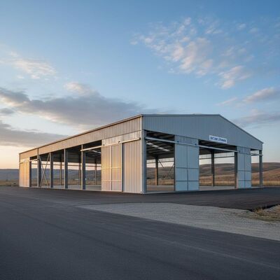 Q235 Staalstructuur magazijn met seismische belasting ontwerp en 50 jaar levensduur voor structurele stabiliteit