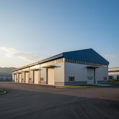 Stalen Werkplaats voor Koolstofstaal Constructie met Brandwerend Wandpaneel EPS PU Steenwol Glaswol Ontworpen voor Lange Termijn Industrieel Gebruik