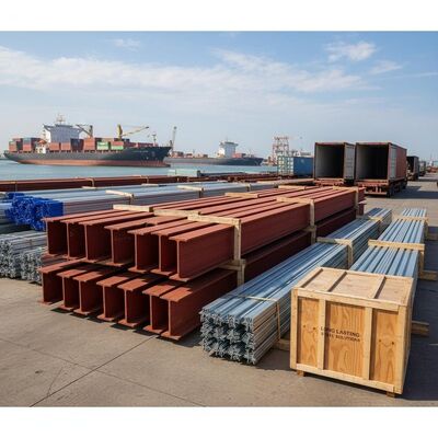 Werkplaats Staalconstructie Warehouse Uitgerust met secundair frame Hot Dip Galvanized Purlin Verzending per container of bulkschip en langdurig