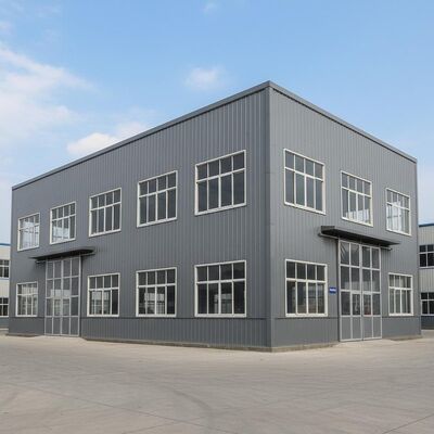 Workshop Metalen magazijn gebouwd met Aluminium PVC Ramen die duurzame en veelzijdige industriële opslagruimte bieden