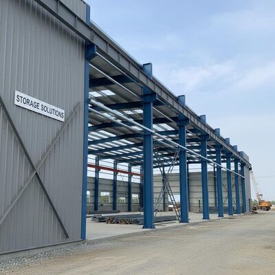 Aanpassing volgens klantvereisten Metalen structuur Warehouse Staal Kleur Grijz Ontwerp Voor maximale bruikbare ruimte