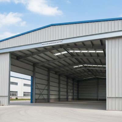 Warm gedompelde gegalvaniseerde purlin staalstructuur magazijnkolom optioneel brandbeschermingssysteem magazijnopslaggebouw