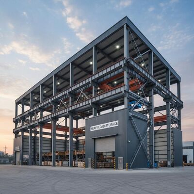 Fabricatie Staalconstructie Warehouse Installatie tekeningen en video inbegrepen Lichte staalconstructie Warehouse voor ruimtegebruik