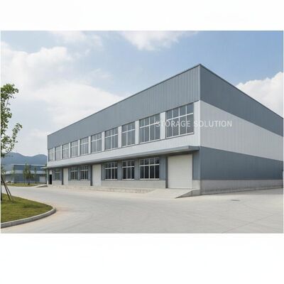 Sandwichpaneeldikte tussen 50-200 mm Staalstructuur Warehouse geïntegreerd met aluminium-allegietoestellen met opslagruimte