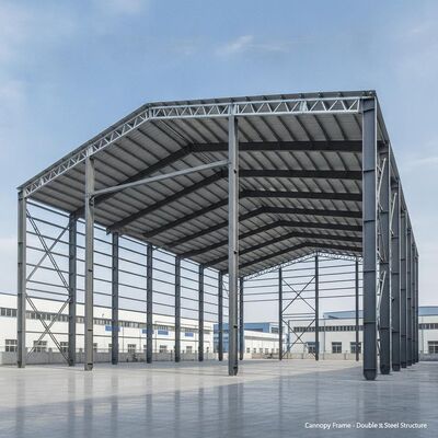 Cannopy Frame dubbele plaatstalen structuur magazijn met gegalvaniseerd of anti-corrosie verfoppervlak voor langdurig gebruik