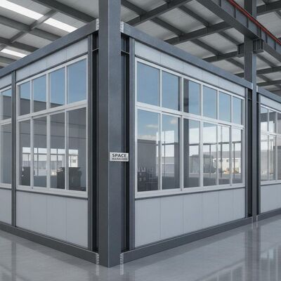 Aluminiumlegeringsruimten Staalstructuur Pakhuis Aanpasbare lengte met behulp van GMAW-lasmethode Ideaal voor ruimtebeheer