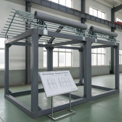 CAD Tekening Ontwerp Staalconstructie Met Handmatig of Elektrisch Intrekbaar en C Z Verzinkt Staal Q235 Gording Ontworpen voor Assemblage