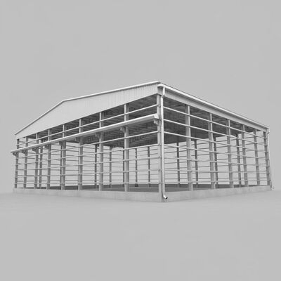 Gegalvaniseerd stalen dakgoot stalen structuur magazijn met vakwerk dak metalen opslaggebouwen en C Z sectie stalen gording ontwerp
